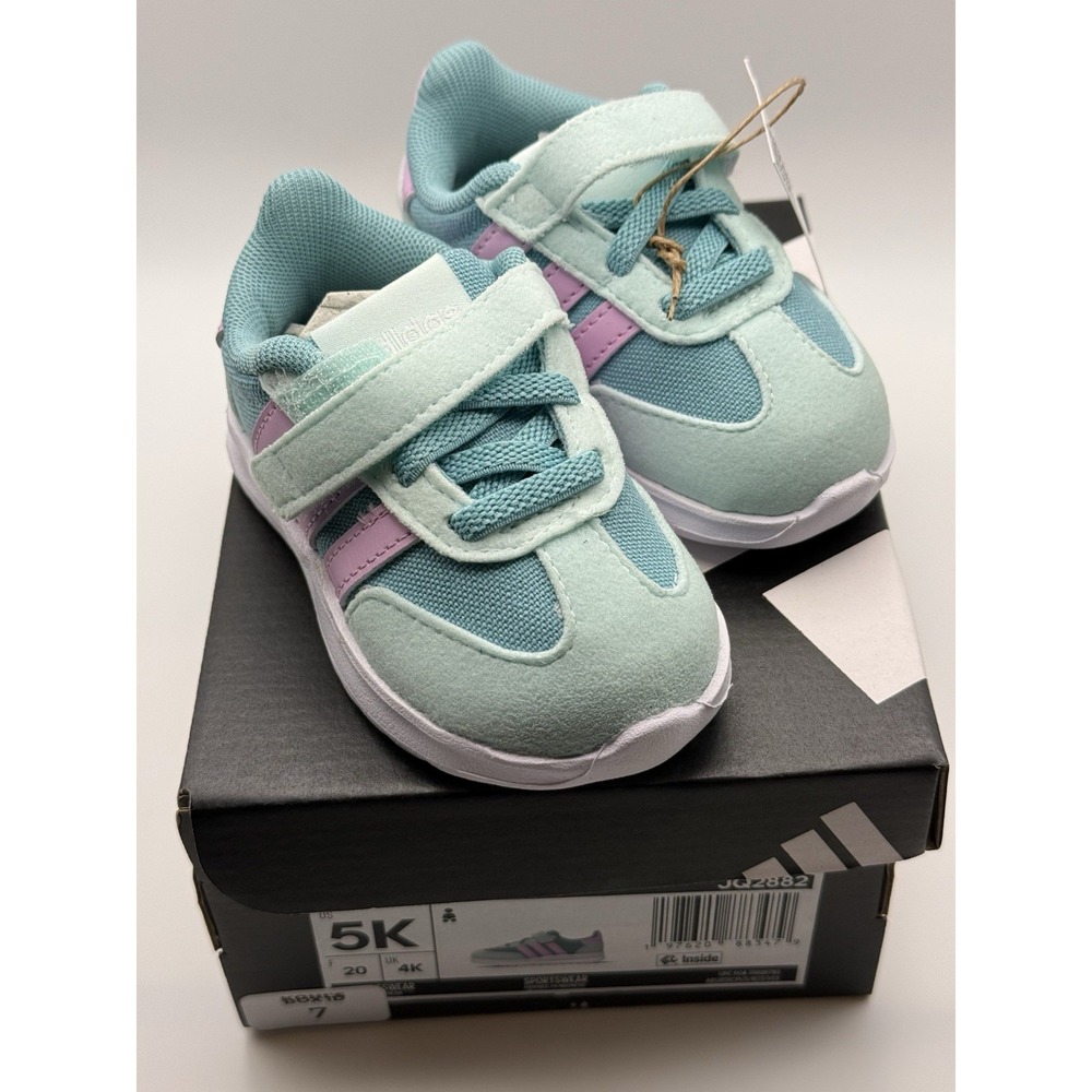 adidas Run 70s 2.0 Sneakers Shoes Green Pink Toddlers Size 6 New In Box